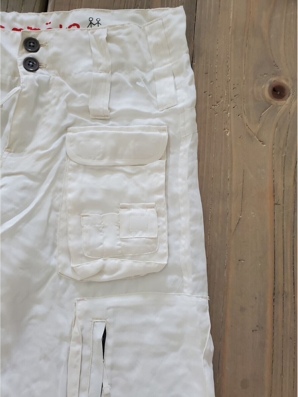 Johnny Was White Cargo Linen Pants - Picture 3 of 16